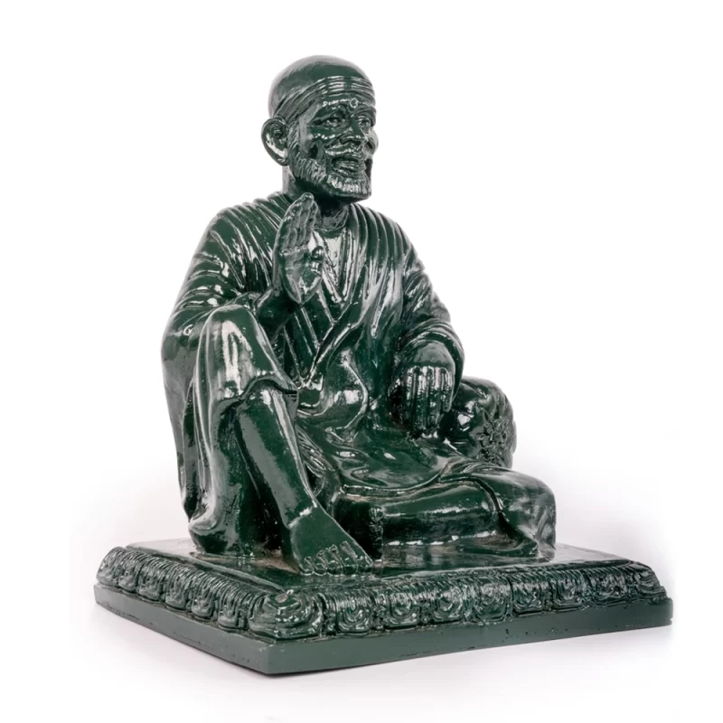 Statue of Sai Baba - Jade Finish - Image 4