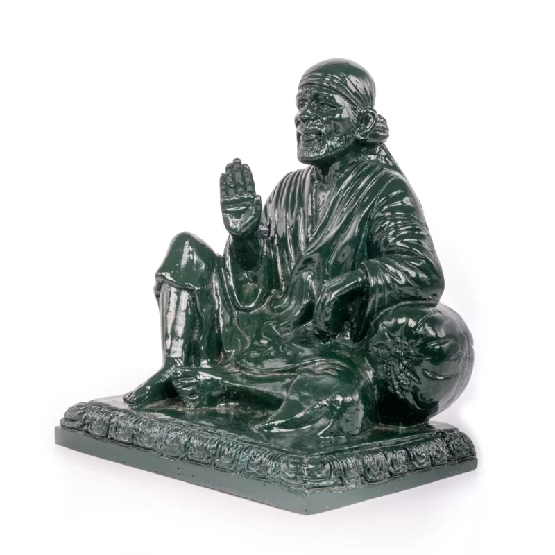 Statue of Sai Baba - Jade Finish - Image 2